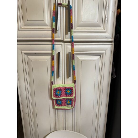 Zara Women's Flap Crochet Floral Sling Crossbody Bag Multicolor Small - Picture 1 of 9